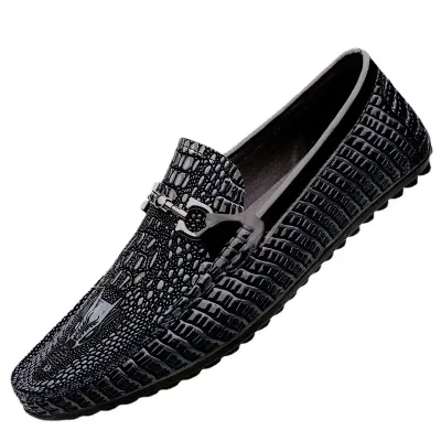 EMBOSSED CROCODILE PATTERN LOAFER